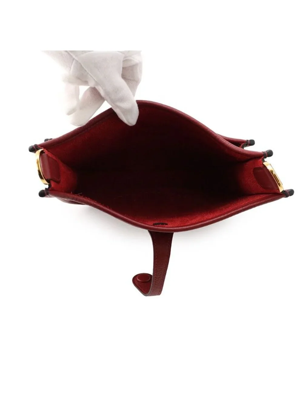 Hermes Shoulder Bag Evelyne 3 23 Rouge Ache Gold Taurillon Clemence